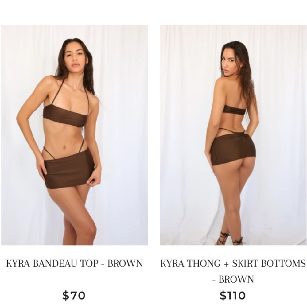 Melissa Simone Swim Brown Kyra Bikini Set